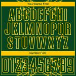 Custom Name and Number Soccer Uniform Jersey - Personalized Green Yellow Geometric Shapes Design Personalized Green Yellow