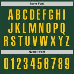 Custom Team Name Number Performance Golf Polo Shirt Green Yellow Personalized Personalized Green Yellow Performance Golf