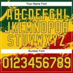 Custom Black History Month Performance T-Shirt with 3D Green Yellow-Red Pattern, Team Name & Number Personalized Green Yellow-Red