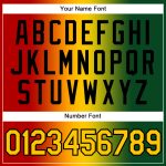 Custom Name and Number Black History Month T-Shirt - Gradient Green Yellow Red-Black 3D Pattern Design, Performance Wear
