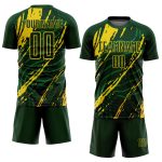 Personalized Soccer Jersey - Green Yellow Sublimation Uniform for Teams Personalized Green Yellow Sublimation Soccer Uniform