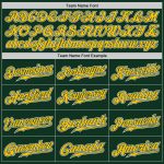 Custom Name Number Authentic Gradient Baseball Jersey Green Yellow White Fashion Personalized Green Yellow-White Authentic