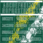 Custom Soccer Jersey with Personalized Name and Number in Green Yellow-White Sublimation Design Personalized Green Yellow-White