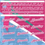 Hot Pink Breast Cancer 3D Ribbon T-Shirt Custom Name & Number Performance Tee Personalized Hot Pink Light Blue-White 3D Pink