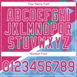 Hot Pink Breast Cancer 3D Ribbon T-Shirt Custom Name & Number Performance Tee Personalized Hot Pink Light Blue-White 3D Pink