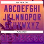 Custom Name & Number Baseball Jersey with 3D Hot Pink Purple Hawaii Palm Tree Design - Personalized Team Apparel Personalized
