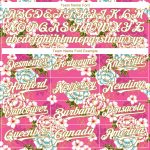 Custom Name and Number Baseball Jersey with Hot Pink White Gold 3D Pattern, Northeast China Big Flower Design Personalized