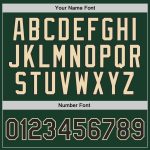 Custom Name and Number Authentic Basketball Jersey in Hunter Green and Black-Cream - Personalized Throwback Style Personalized