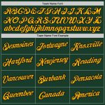 Custom Name Number Basketball Jersey - Personalized Hunter Green Black Gold Authentic Throwback Personalized Hunter Green