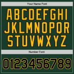 Custom Name Number Basketball Jersey - Personalized Hunter Green Black Gold Authentic Throwback Personalized Hunter Green