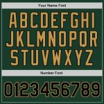 Custom Name Number Basketball Jersey - Personalized Hunter Green Black Gold Team Authentic Throwback Personalized Hunter