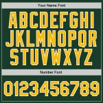 Personalized Authentic Basketball Jersey in Hunter Green with Gold-White Details, Throwback Style Personalized Hunter Green