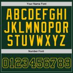 Custom Personalized Hunter Green and Gold Basketball Jersey with Name and Number - Authentic Throwback Style Personalized
