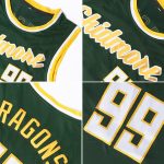 Custom Name Number Throwback Basketball Jersey - Personalized Hunter Green Kelly Green-White Design Personalized Hunter Green