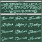 Custom Name Number Throwback Basketball Jersey - Personalized Hunter Green Kelly Green-White Design Personalized Hunter Green