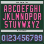 Custom Team Basketball Jersey Personalized with Name and Number - Hunter Green Light Blue Black Pink Throwback Authentic