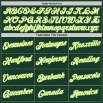 Custom Name and Number Authentic Basketball Jersey - Personalized Hunter Green Neon Green-White Throwback Style Personalized