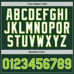 Custom Name and Number Authentic Basketball Jersey - Personalized Hunter Green Neon Green-White Throwback Style Personalized