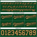 Custom Team Name and Number Basketball Shorts - Personalized Hunter Green and Old Gold-Black Authentic Throwback Style Personalized