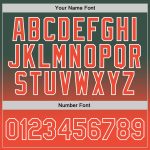 Custom Orange White Hunter Green Basketball Jersey with Personalized Name and Number - Authentic Fade Design Personalized