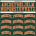 Personalized Throwback Basketball Jersey - Hunter Green with Orange-White Details Personalized Hunter Green Orange-White