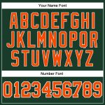 Personalized Throwback Basketball Jersey - Hunter Green with Orange-White Details Personalized Hunter Green Orange-White