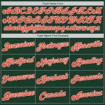 Custom Hunter Green Orange-White Authentic Basketball Jersey with Name and Number - Personalized Team Apparel Personalized