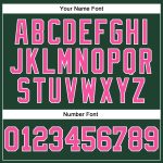 Custom Name & Number Authentic Throwback Basketball Jersey - Personalized Hunter Green & Pink-White Team Jersey Personalized
