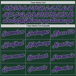 Custom Name and Number Personalized Basketball Jersey - Hunter Green Purple Green-Gray Authentic Throwback Design Personalized