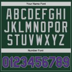 Custom Name and Number Personalized Basketball Jersey - Hunter Green Purple Green-Gray Authentic Throwback Design Personalized