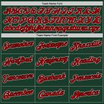Personalized Hunter Green Red-Black Authentic Basketball Jersey - Throwback Style Personalized Hunter Green Red-Black Authentic