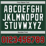 Personalized Hunter Green Red-Black Authentic Basketball Jersey - Throwback Style Personalized Hunter Green Red-Black Authentic