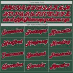 Custom Name Number Basketball Jersey - Hunter Green Red-Black Authentic Throwback Style Personalized Hunter Green Red-Black