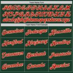 Personalized Hunter Green Red Cream Basketball Jersey - Authentic Throwback Design Personalized Hunter Green Red-Cream Authentic