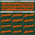 Custom Name Number Authentic Throwback Basketball Jersey Hunter Green Red-Gold - Personalized Team Jersey Personalized Hunter