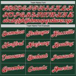 Custom Hunter Green Red-White Authentic Basketball Jersey - Personalized Throwback Design Personalized Hunter Green Red-White