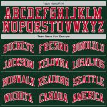 Custom Name Number Basketball Jersey - Personalized Hunter Green Red-White Authentic Throwback Style Personalized Hunter