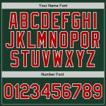 Custom Hunter Green Red-White Authentic Basketball Jersey - Personalized Throwback Design Personalized Hunter Green Red-White