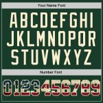 Custom Name and Number Authentic Throwback Basketball Jersey - Personalized Hunter Green Vintage USA Flag Cream Jersey Personalized