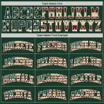 Custom Name and Number Authentic Throwback Basketball Jersey - Personalized Hunter Green Vintage USA Flag Cream Jersey Personalized