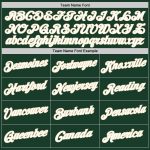 Personalized Authentic Basketball Jersey - Hunter Green White Cream-Black Throwback Design Personalized Hunter Green White