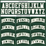 Custom Personalized Basketball Jersey with Team Name and Number - Hunter Green, White, Cream, Black Authentic Throwback Design