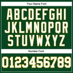 Personalized Authentic Basketball Jersey in Hunter Green White-Gold Throwback Style Personalized Hunter Green White-Gold