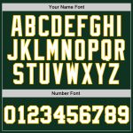 Custom Team Basketball Jersey - Personalized Authentic Throwback in Hunter Green with White-Gold Accents, Custom Name & Number