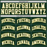 Custom Team Basketball Jersey - Personalized Authentic Throwback in Hunter Green with White-Gold Accents, Custom Name & Number