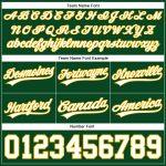 Personalized Hunter Green Gold White Basketball Shorts - Authentic Throwback Style Personalized Hunter Green White-Gold Authentic