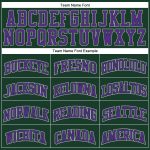 Custom Name and Number Basketball Jersey - Authentic Throwback in Hunter Green White Gray Purple Personalized Hunter Green