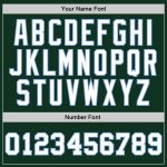 Custom Name and Number Basketball Jersey - Authentic Throwback in Hunter Green and Light Blue Personalized Hunter Green White-Light