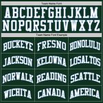 Custom Name and Number Basketball Jersey - Authentic Throwback in Hunter Green and Light Blue Personalized Hunter Green White-Light