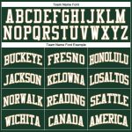 Custom Name Number Authentic Basketball Jersey - Hunter Green White Old Gold Throwback Design Personalized Hunter Green White-Old